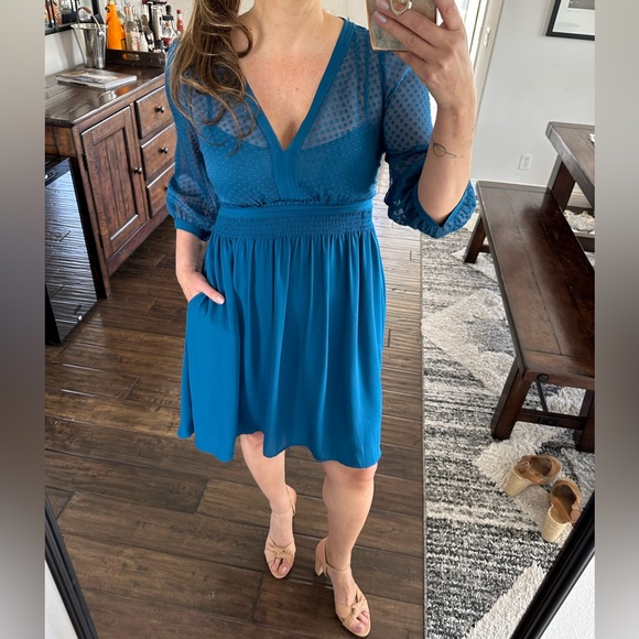 Anthropology HD in Paris Royal Blue Dress Size 8 NWT - Picture 2 of 11